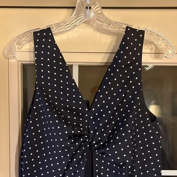 Polka Dot Jumpsuit - Navy and White - Picture 10 of 10